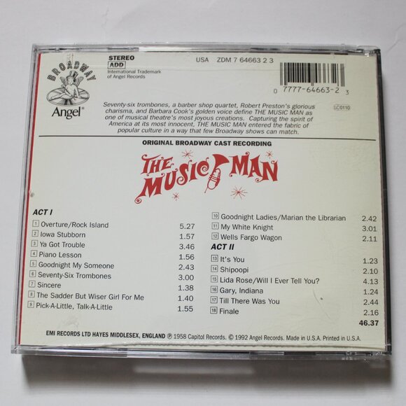 3/$55❤️THE MUSIC MAN 1957 Original Broadway Cast Classics CD Robert Preston - Picture 2 of 11